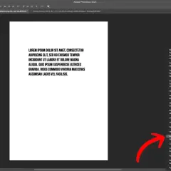 Jak wyjustować tekst w Photoshopie? Kliknij prawym przyciskiem myszy na warstwę tekstu i wybierz "Konwertuj na tekst akapitowy".