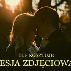 Para w blasku zachodzącego słońca. Zastanawiasz się, ile kosztują zdjęcia u fotografa?