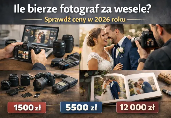 Ile kosztuje fotograf na wesele? Sprawdź ceny pakietów od 1500 zł do 12000 zł.