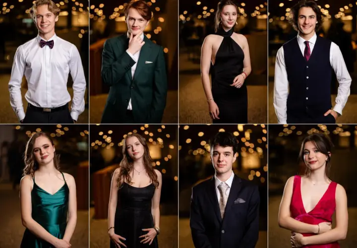 Elegancko ubrani młodzi ludzie na studniówce. Zastanawiasz się, ile kosztuje fotograf na studniówkę?