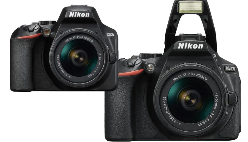 Dwie lustrzanki Nikon D3500 i D5600, idealne dla amatora, gotowe do uchwycenia niezapomnianych chwil.