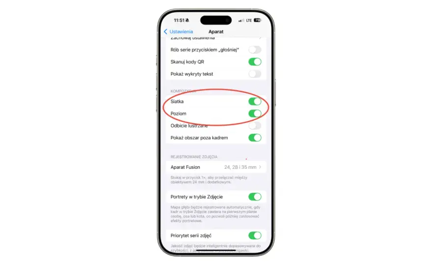 Jak włączyć siatkę w aparacie iPhone i poprawić zdjęcia?