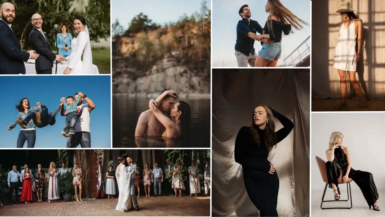 Szukasz inspiracji, jak znaleźć fotografa ślubnego? Zobacz zdjęcia par, rodzin i sesji w r&oacute;żnych stylach.